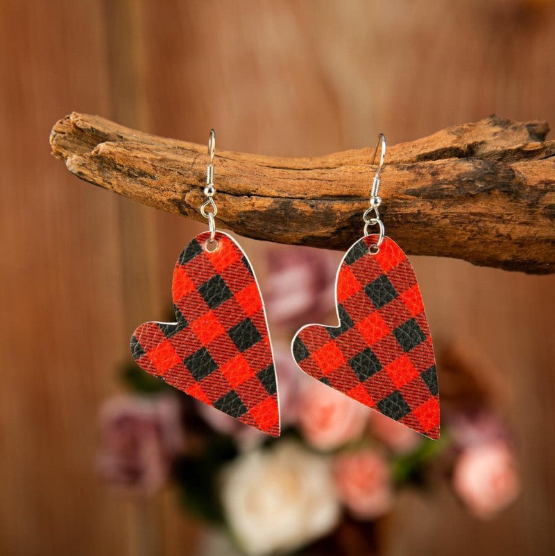 Heart Cross Leather Earrings - product image 2