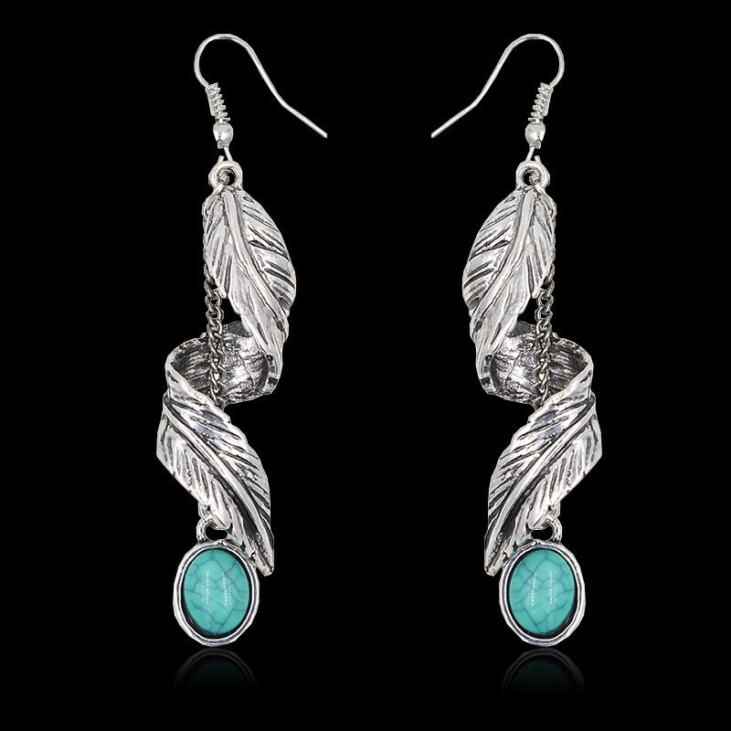Turquoise Boho Vintage Earrings - product image 1