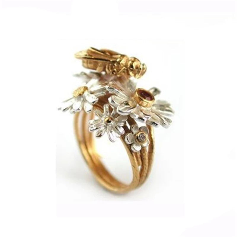 Vintage Floral Bee Ring - product image 2