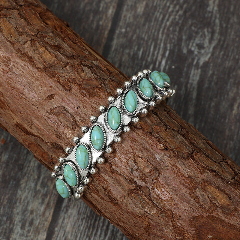 Turquoise Boho Vintage Cross Bracelet - product image 4