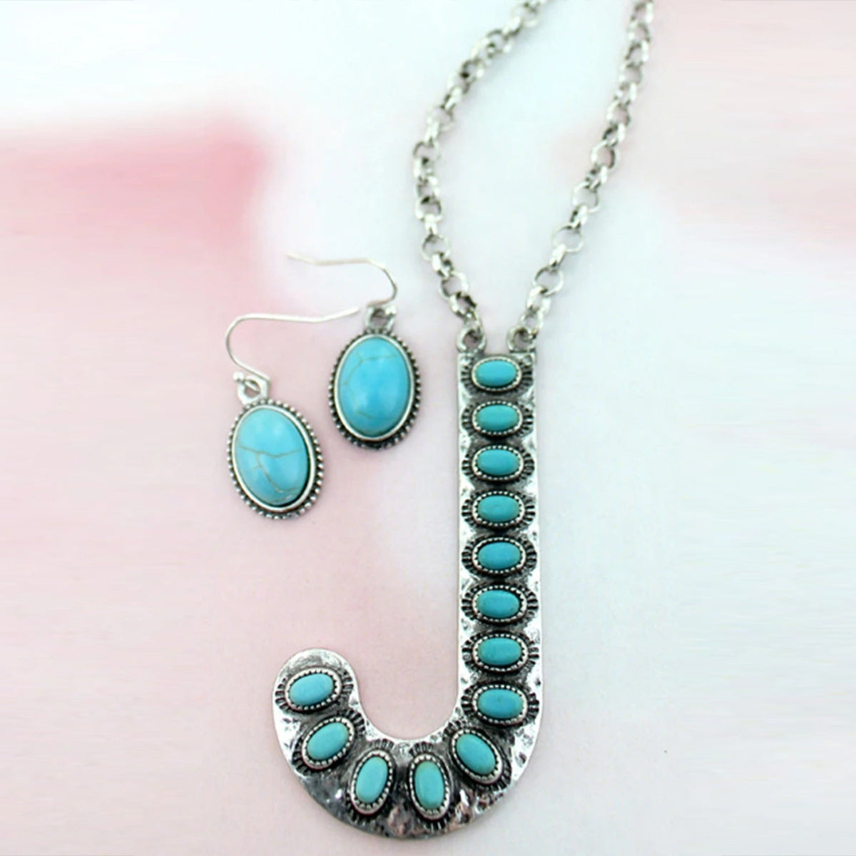 Turquoise Boho Vintage Cross Jewelry Set - product image 11