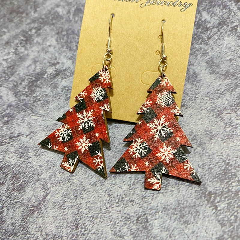 Cross Wood Earrings - product image 3