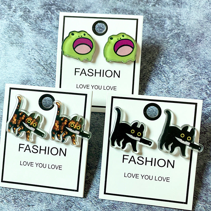 Cross Acrylic Earrings - product image 1