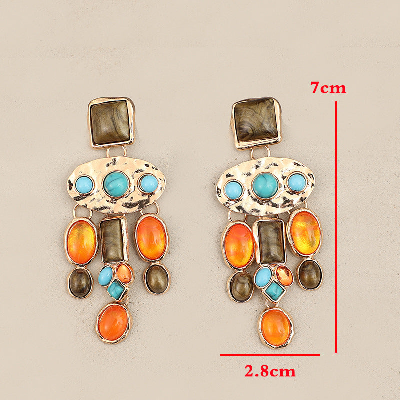 Turquoise Vintage Cross Earrings for Women - product image 11