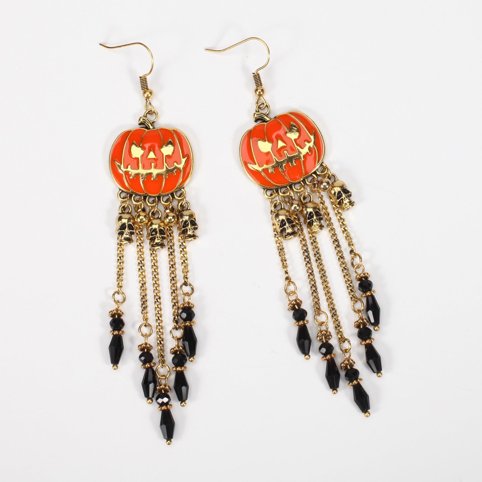 Halloween Earrings Pumpkin Hat Ghost Skull Bat Spider Web Pattern Earrings - product image 25