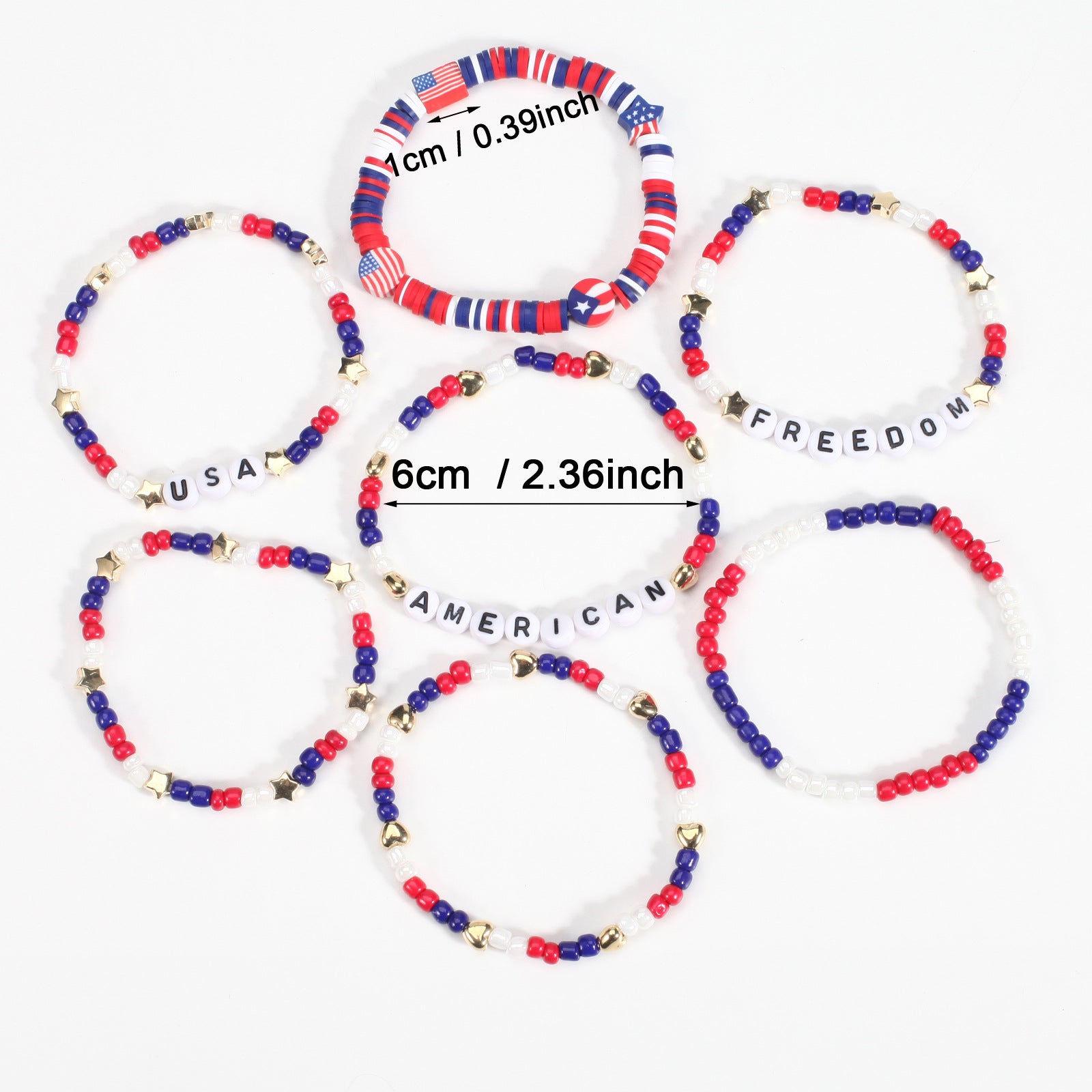 Flag Beaded Bracelet - product image 2