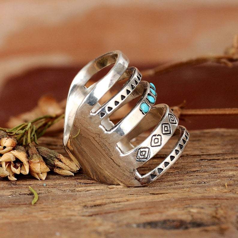 Turquoise Boho Vintage Ring - product image 5