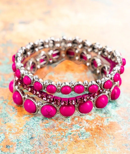 Turquoise Boho Vintage Crystal Bracelet