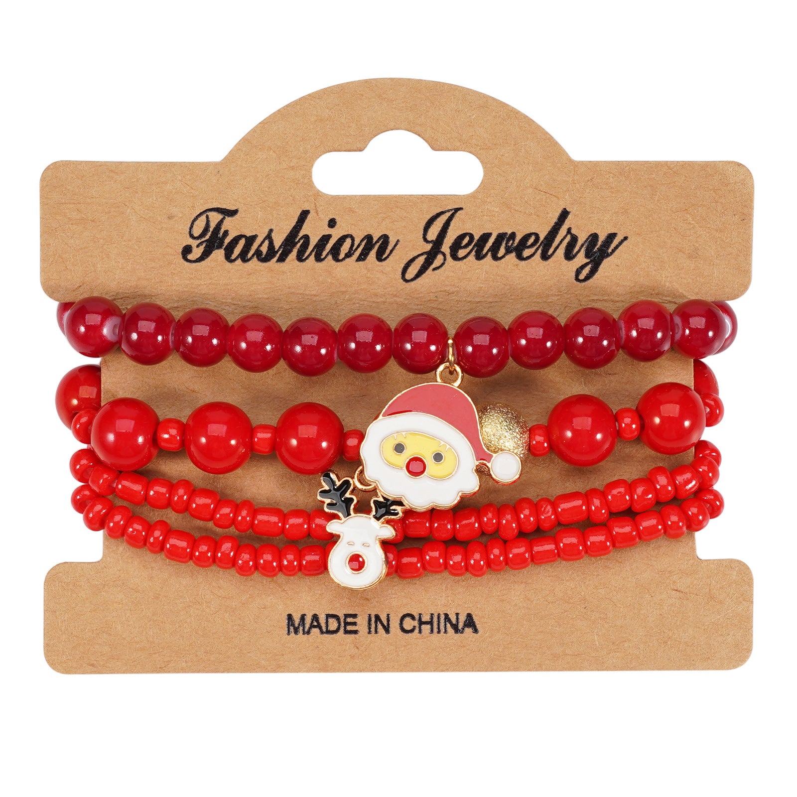 Christmas Bracelet Elastic Cord Bracelet Snowman - Snowflake - Christmas Tree