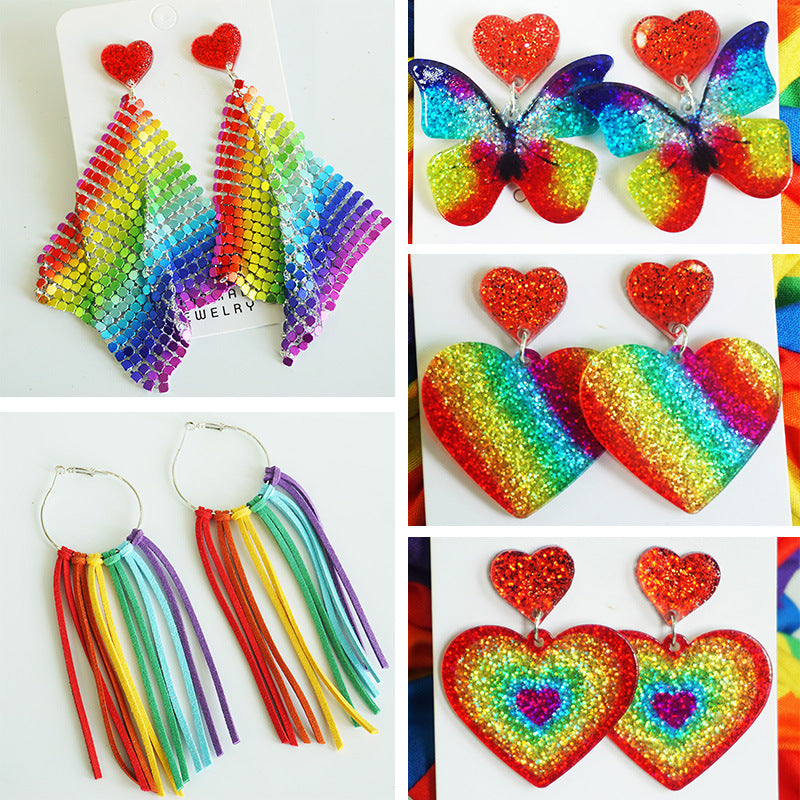 Heart Cross Acrylic Earrings - product image 1