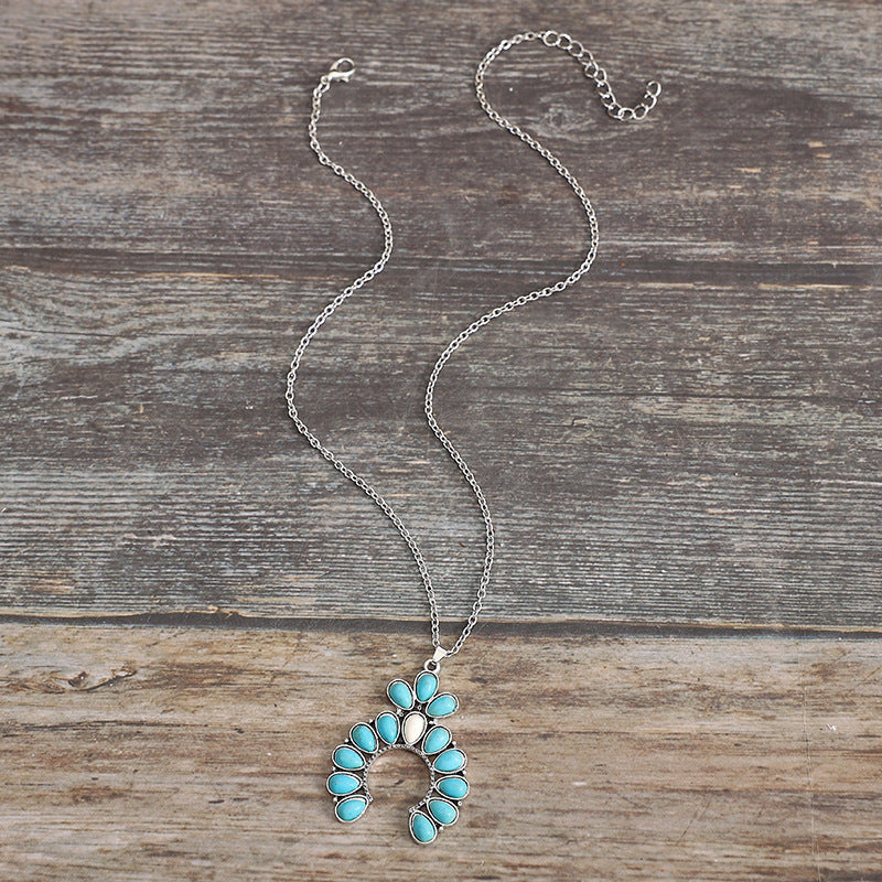Western Turquoise Floral Necklace - product image 12