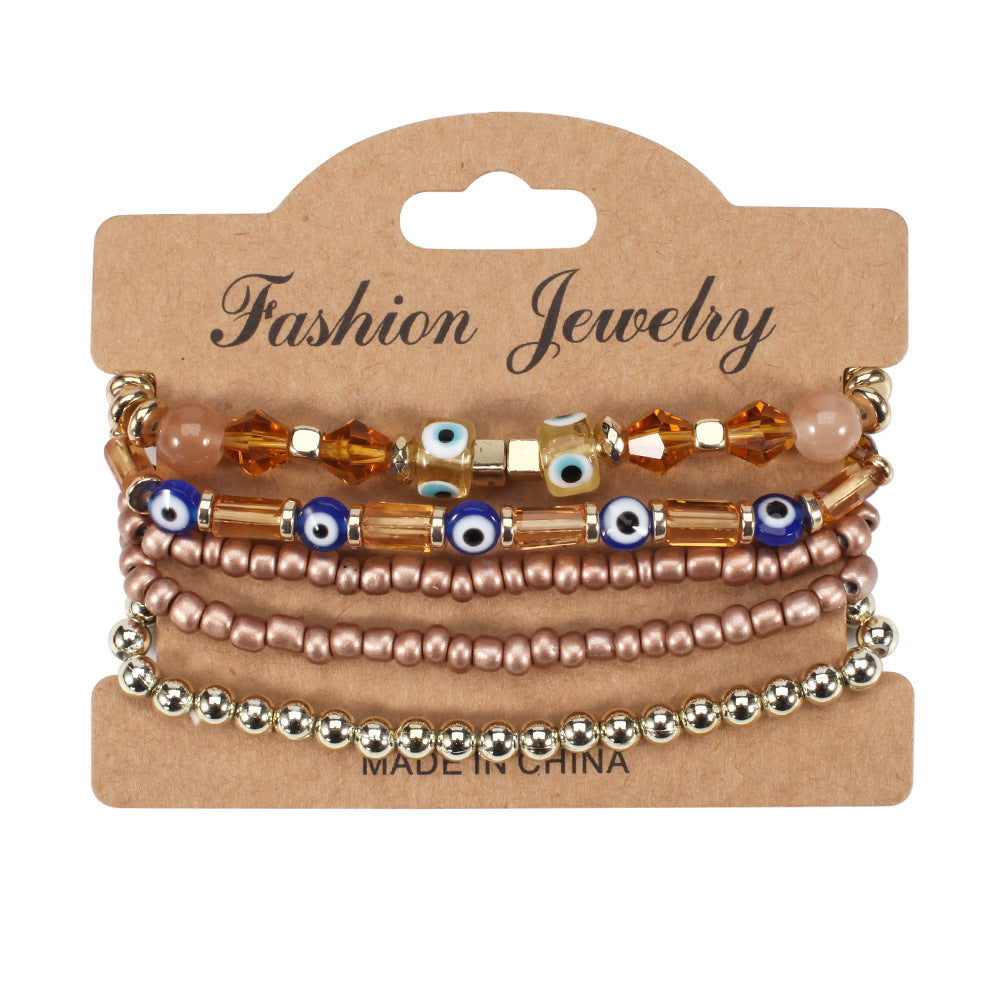 Boho Cross Beaded Bracelet for Women