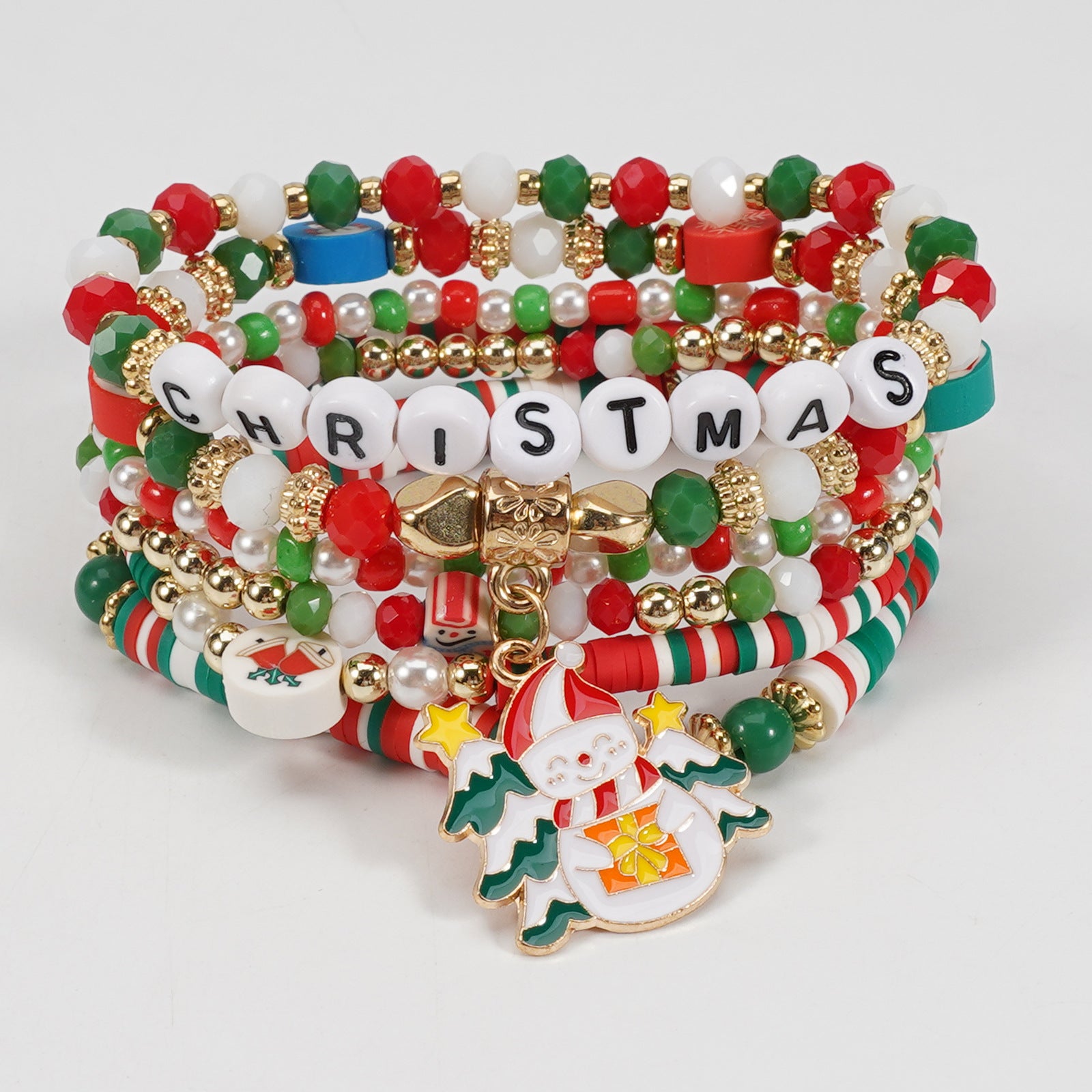 Christmas Bracelet Set Holiday Accessories Snowman Santa Claus Reindeer - product image 31