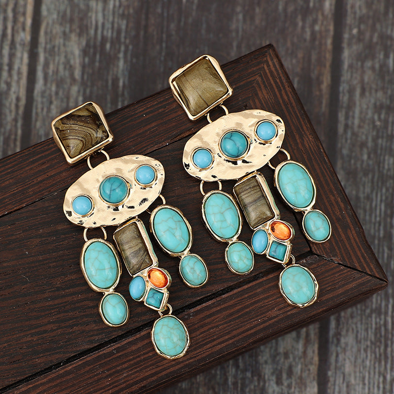 Turquoise Cross Earrings - product image 1