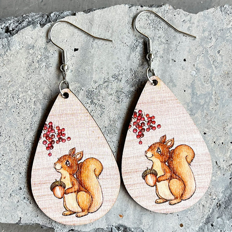 Boho Cross Wood Earrings - product image 2