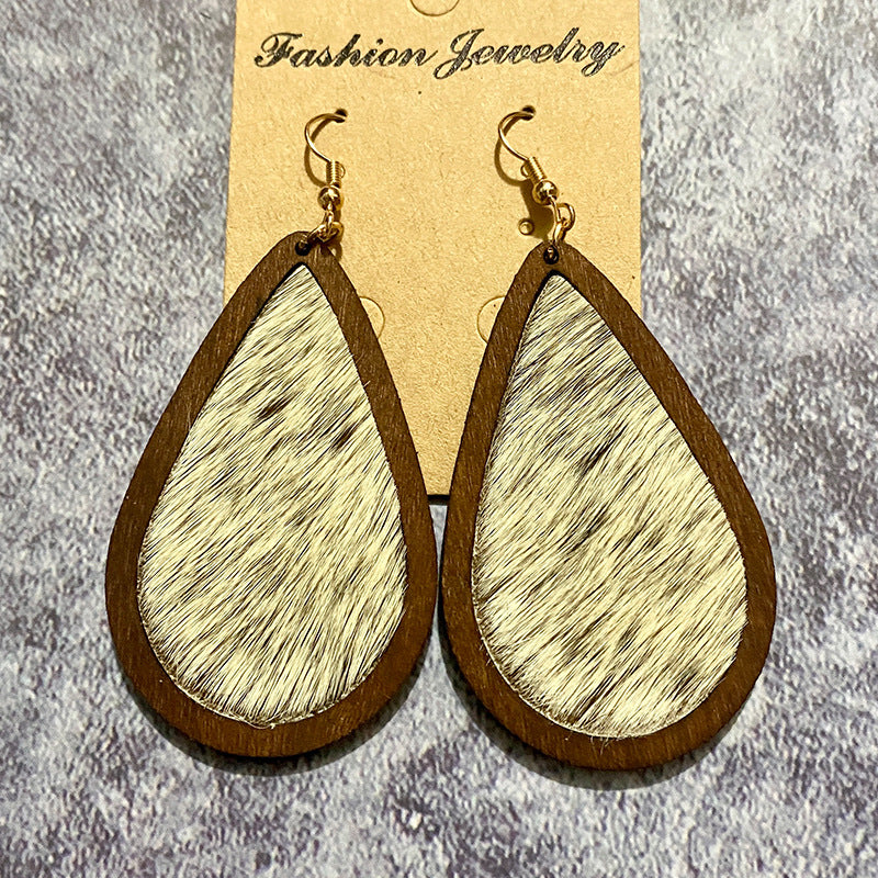 Western Vintage Horse Cross Leather Earrings - product image 6