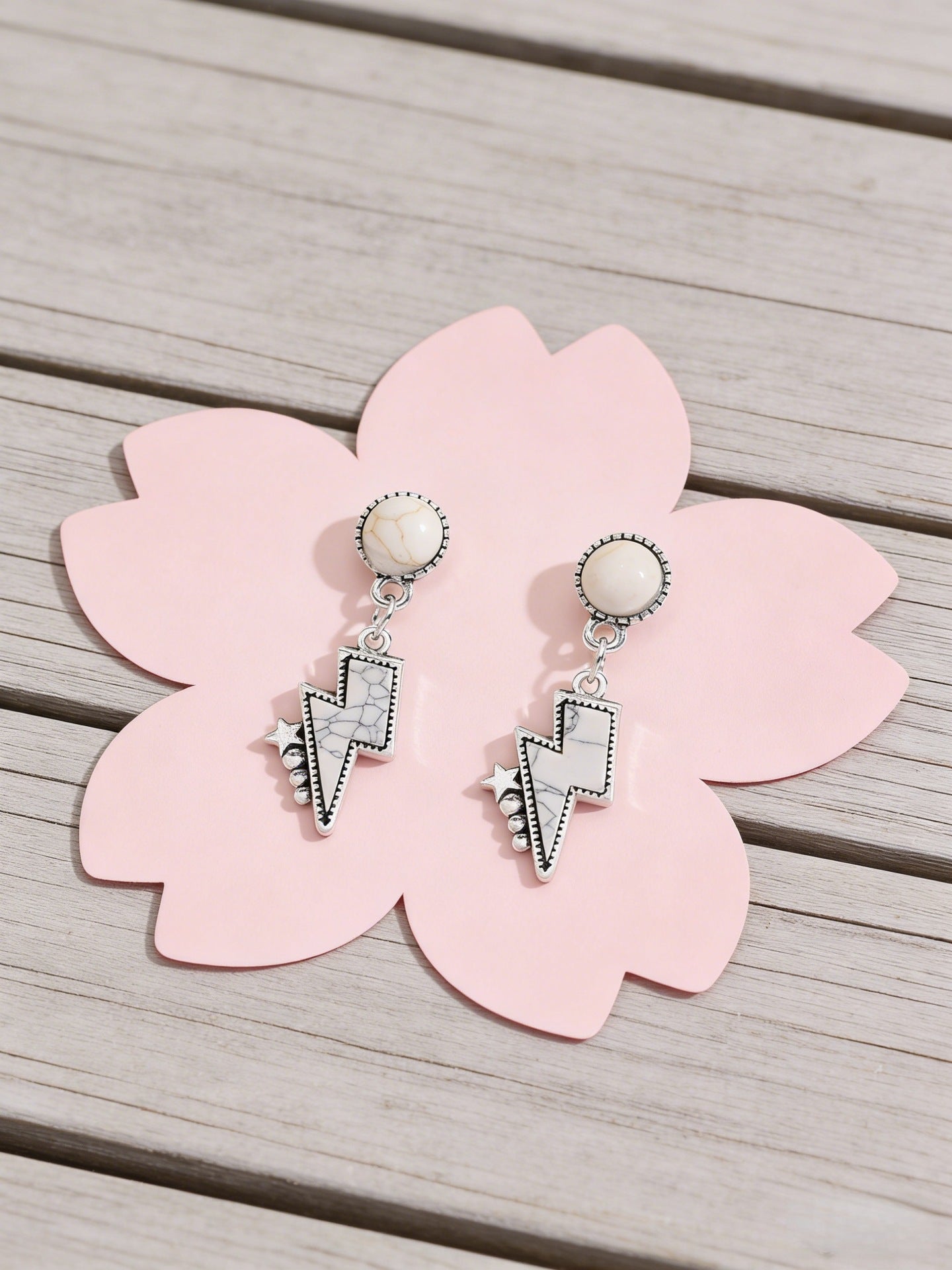 Turquoise Statement Cross Earrings