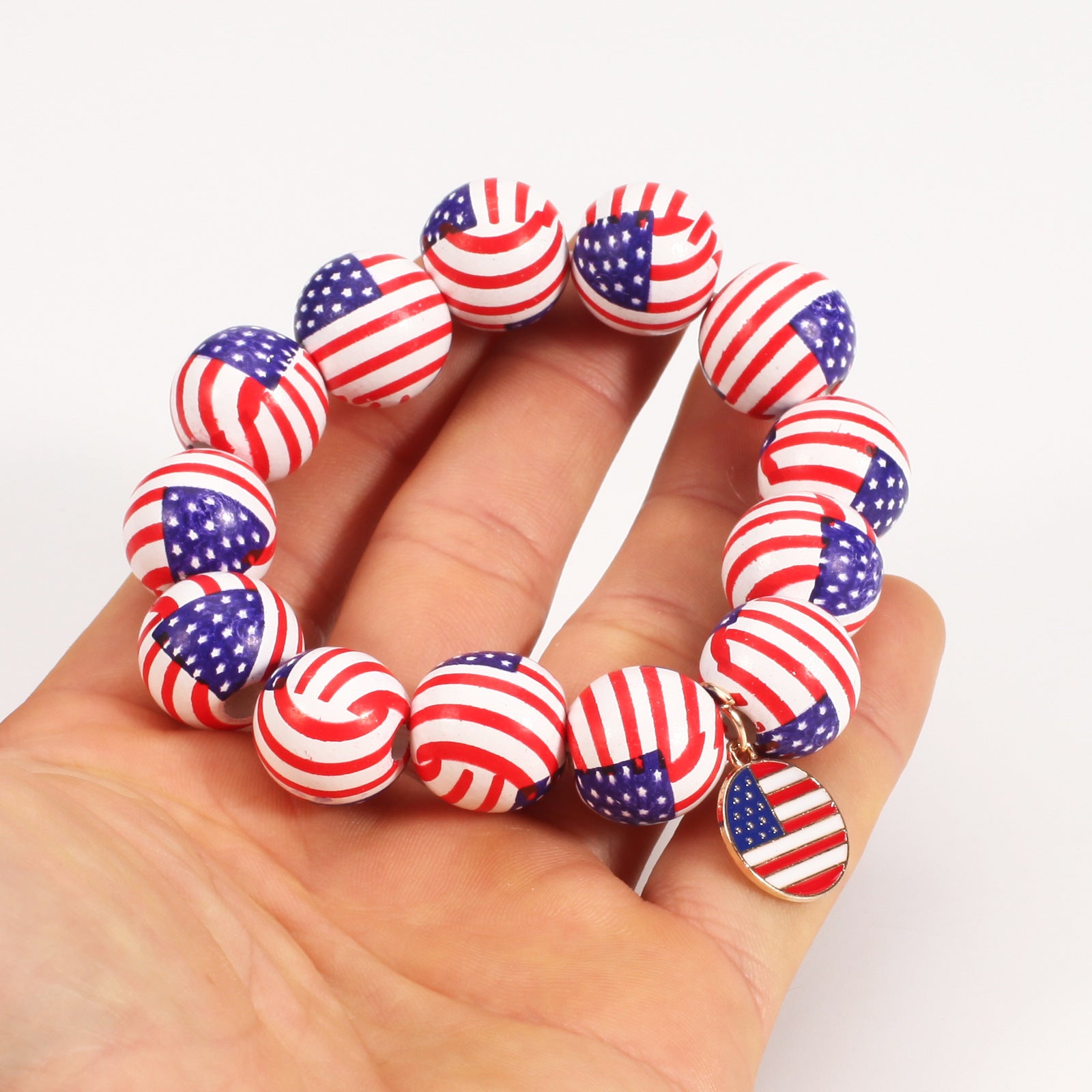 Flag Wood Beaded Bracelet - product image 10