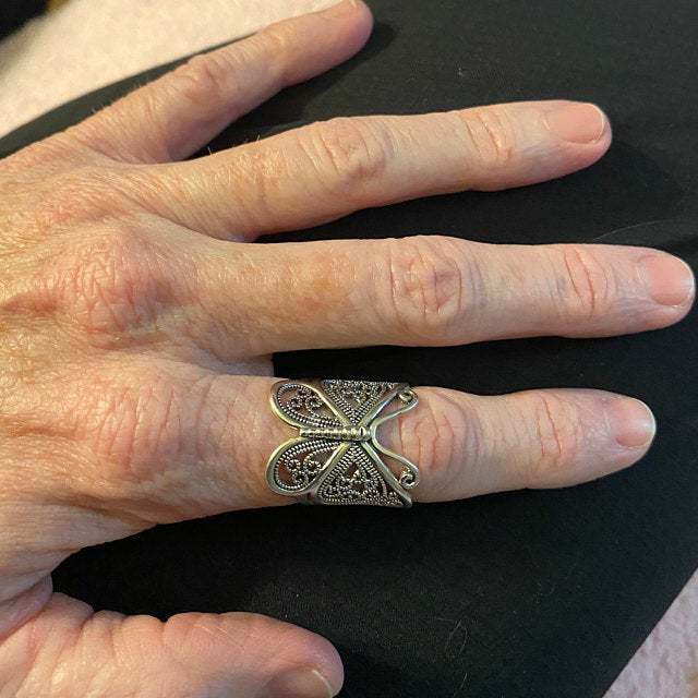 Vintage Cross Butterfly Ring - product image 11