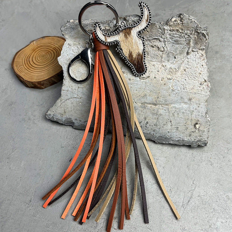 Western Cow Skull Leather Necklace - product image 2
