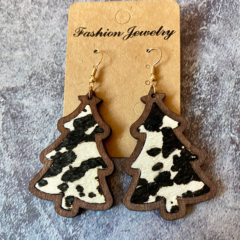 Western Boho Horse Cross Wood Earrings - product image 3