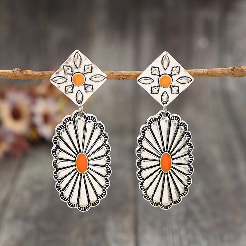 Boho Vintage Cross Resin Earrings - product image 3