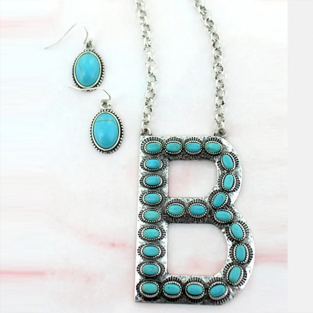 Turquoise Boho Vintage Cross Jewelry Set - product image 6