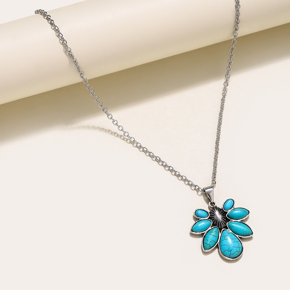 Turquoise Vintage Statement Cross Necklace - product image 4
