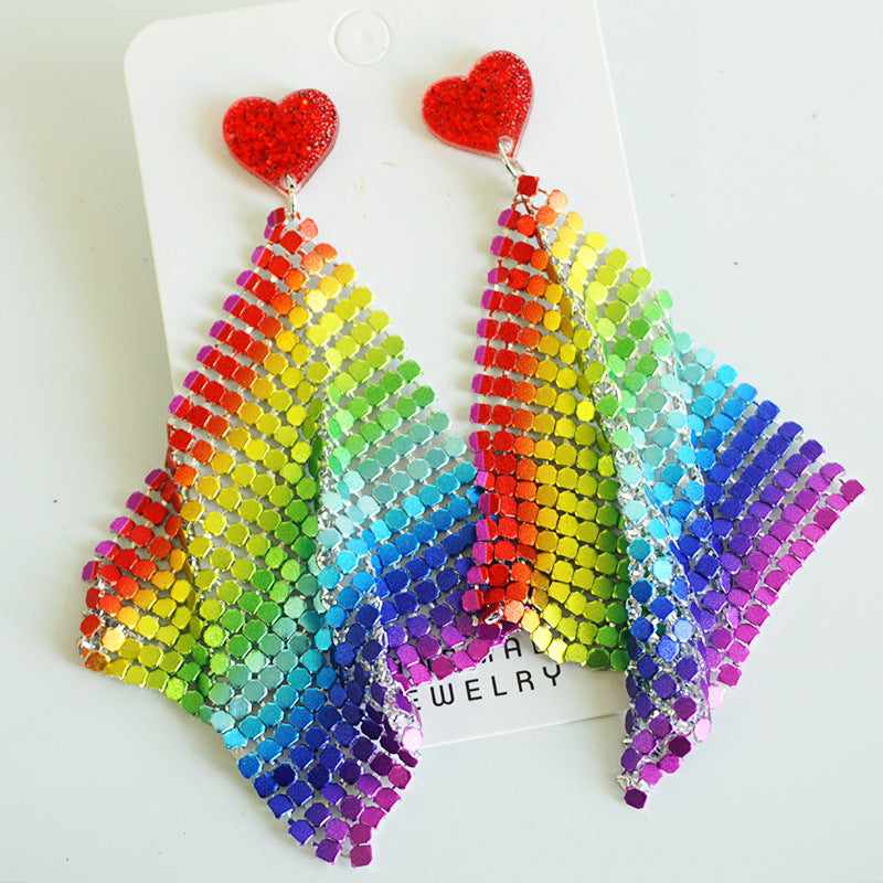 Heart Cross Acrylic Earrings - product image 2