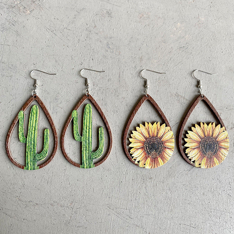 Western Floral Cross Earrings - product image 3