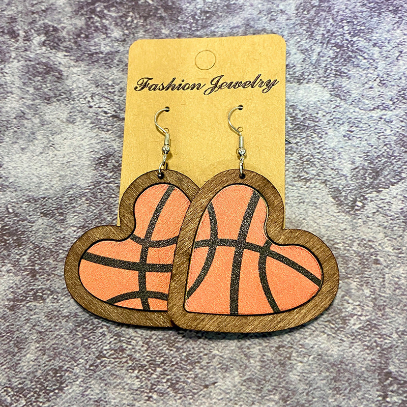 Heart Cross Wood Earrings - product image 7
