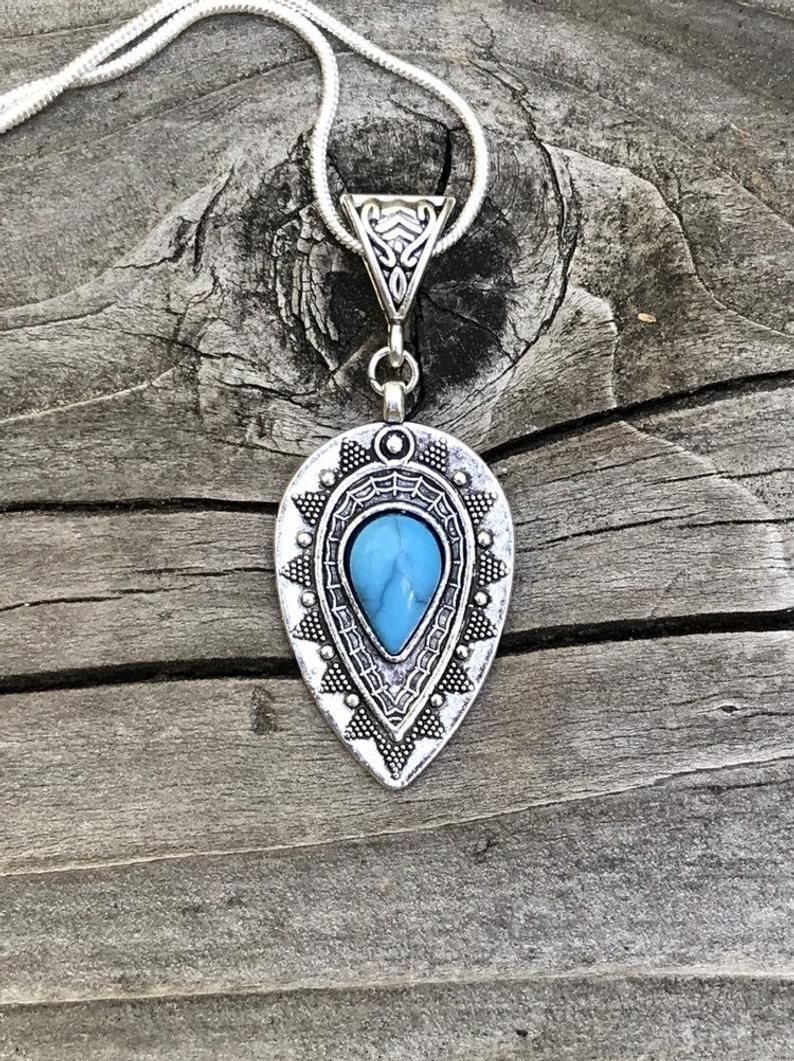 Turquoise Boho Vintage Necklace - product image 7