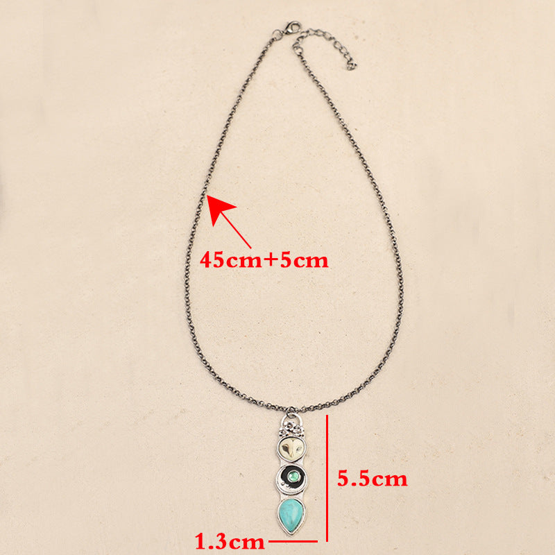 Turquoise Boho Vintage Necklace - product image 11