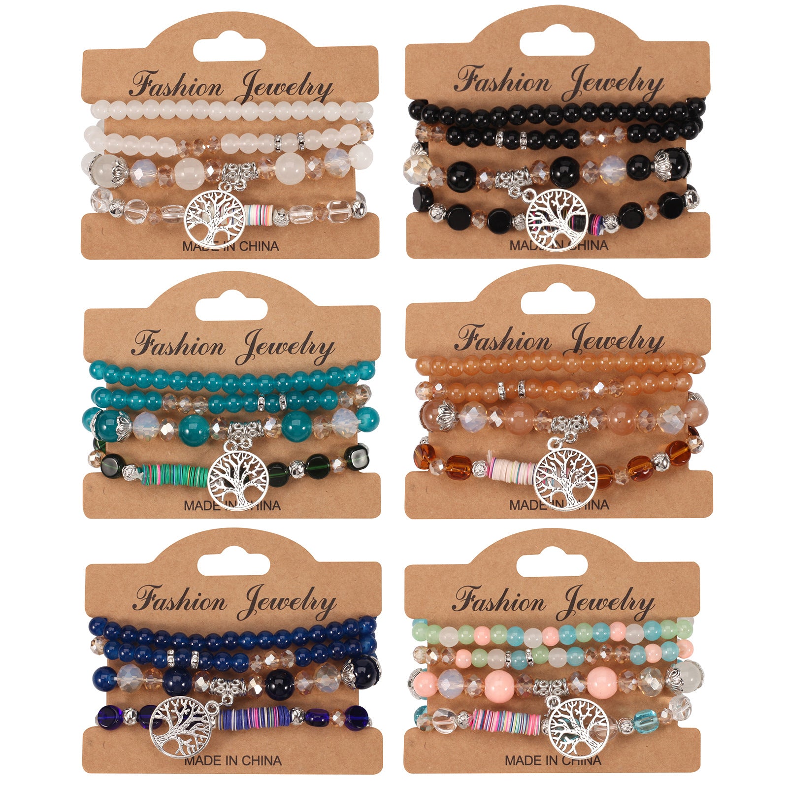 Boho Beaded Crystal Jewelry Set - product image 1