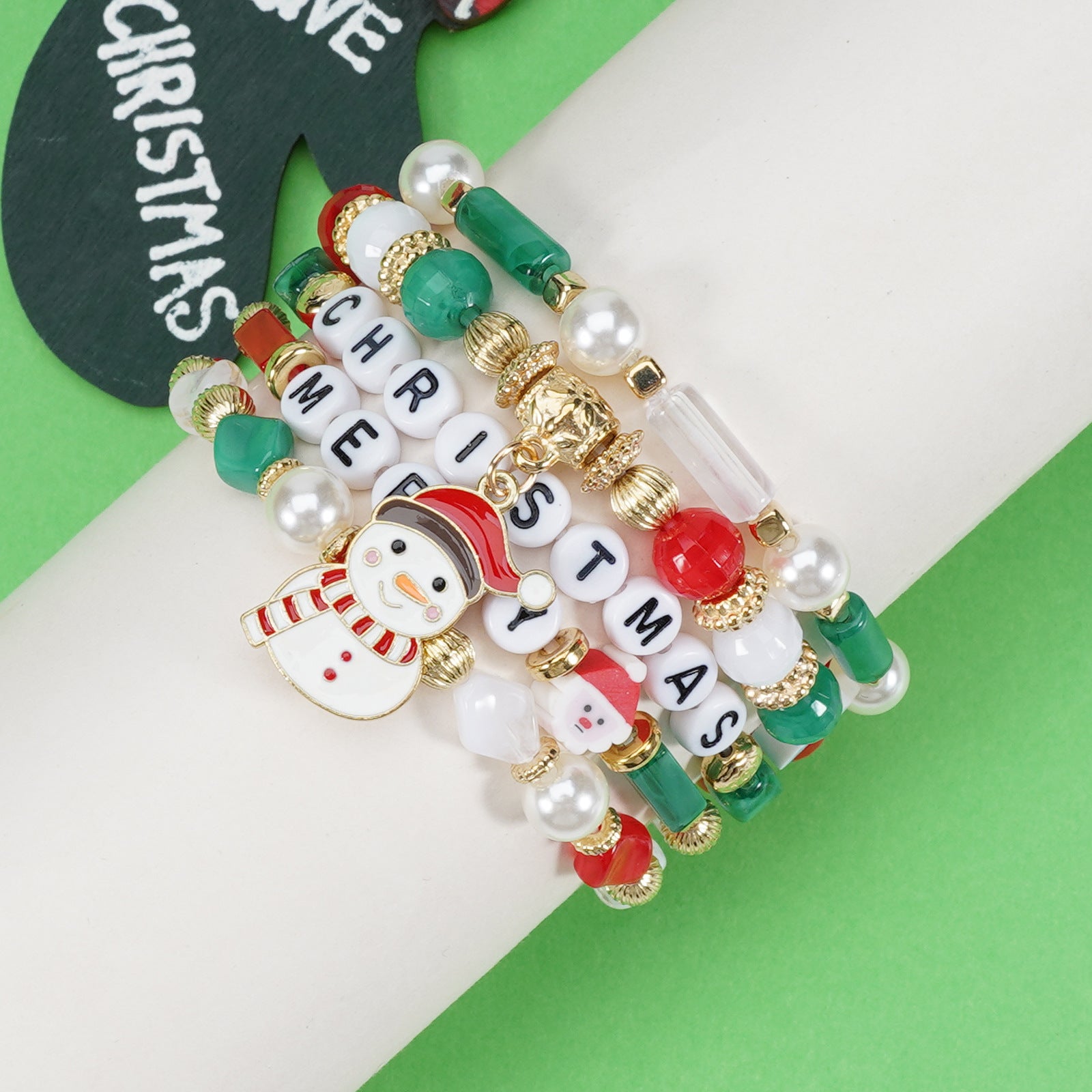 Christmas Bracelet Snowman - Christmas Tree - Santa Claus - Reindeer Antlers - product image 24