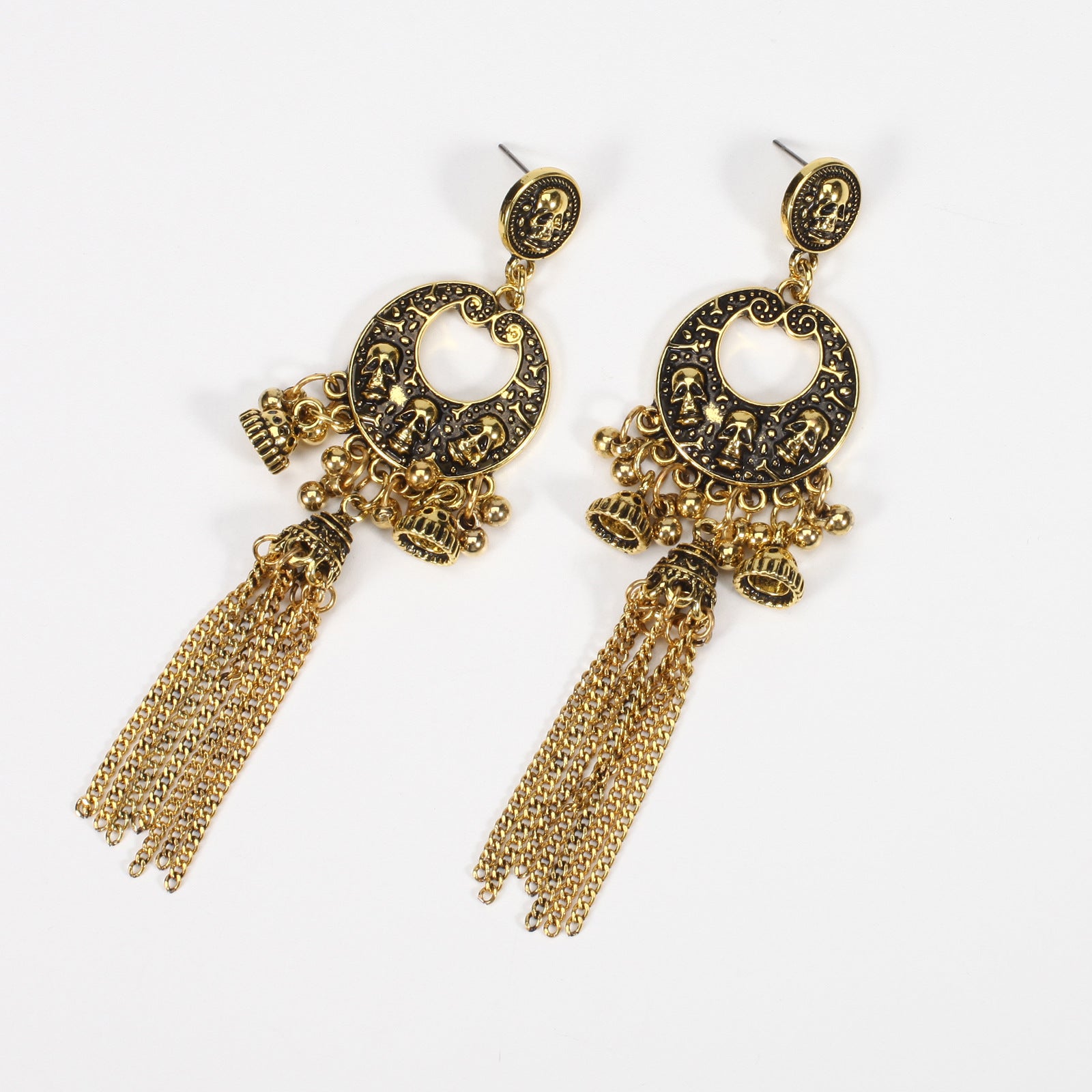 Halloween Earrings Pumpkin Hat Ghost Skull Bat Spider Web Pattern Earrings - product image 34