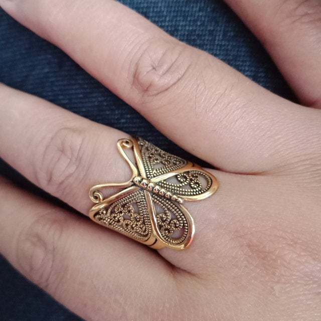 Vintage Cross Butterfly Ring - product image 1
