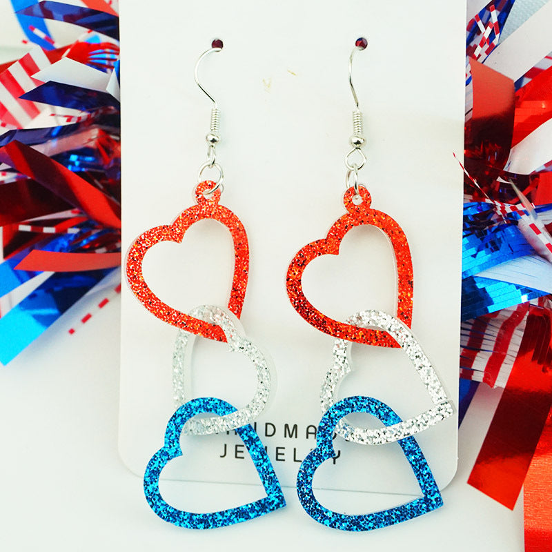 Heart Cross Earrings