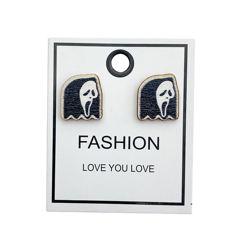 Cross Wood Earrings - product image 5