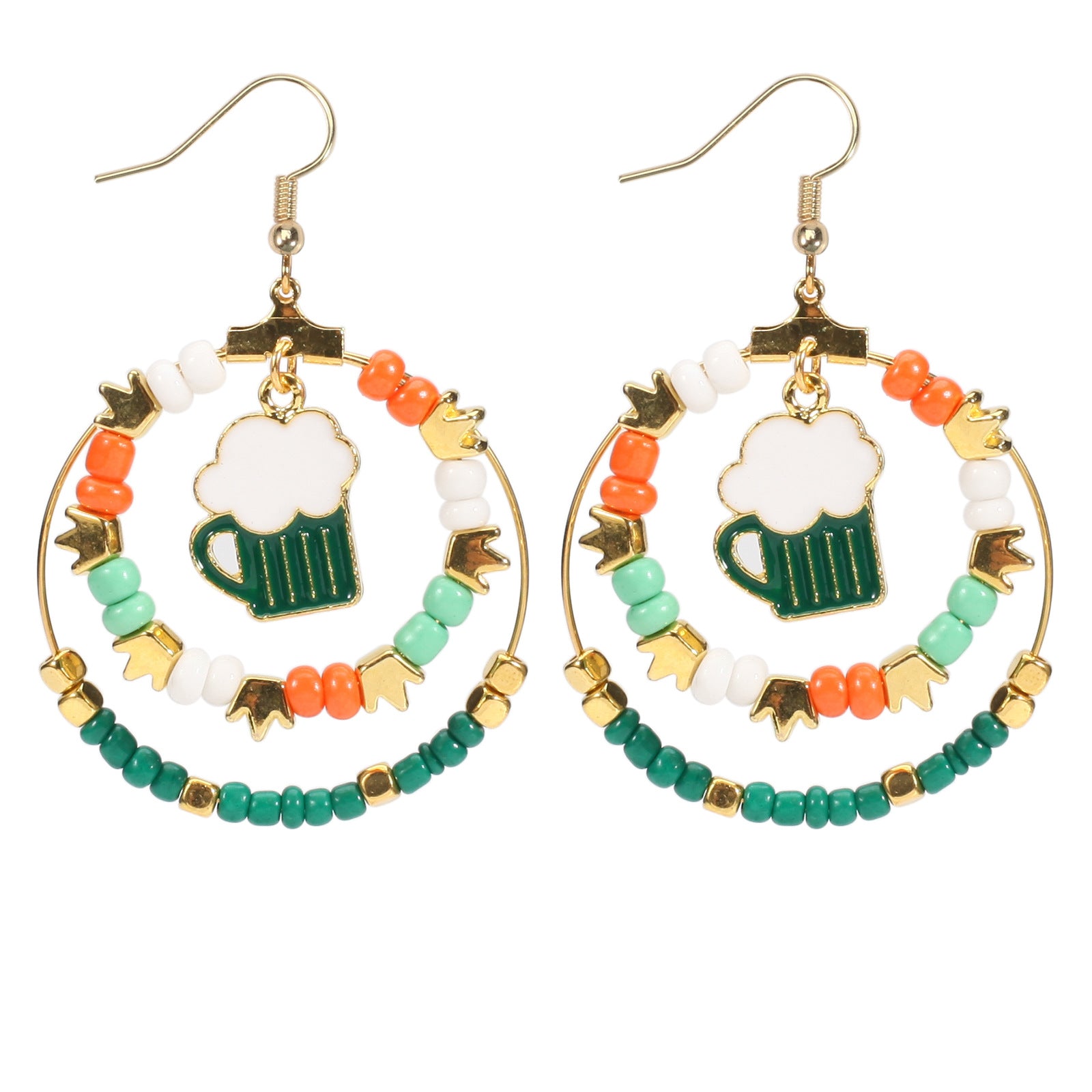 Wine Glass Beaded Crystal Earrings - product image 9