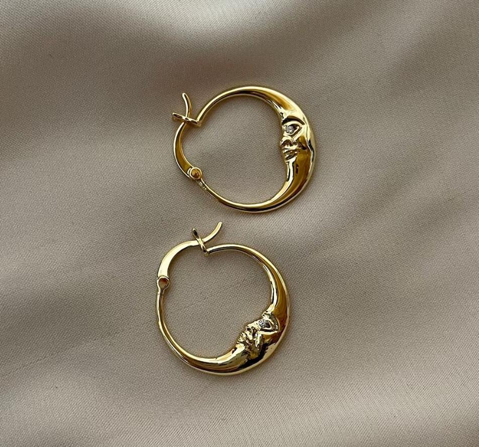 Boho Vintage Moon Cross Earrings - product image 6