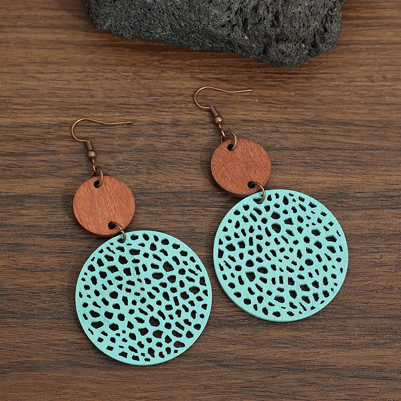 Boho Vintage Cross Wood Earrings - product image 18