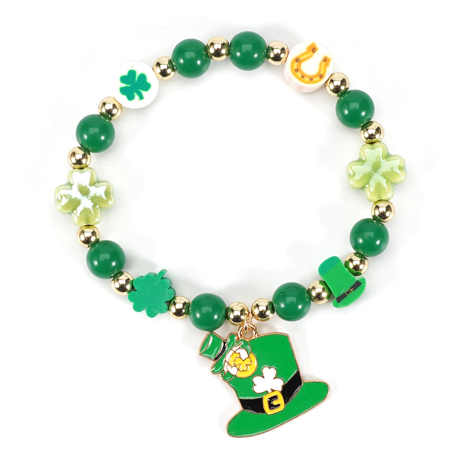 St. Patrick's Day Bracelet with A Fresh Green Clover Pendant and Lucky Letter - product image 12