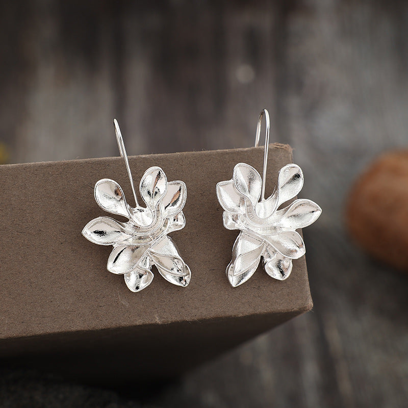 Vintage Floral Cross Earrings for Women
