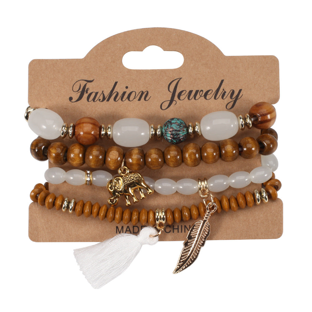 Boho Wood Beaded Necklace - product image 6