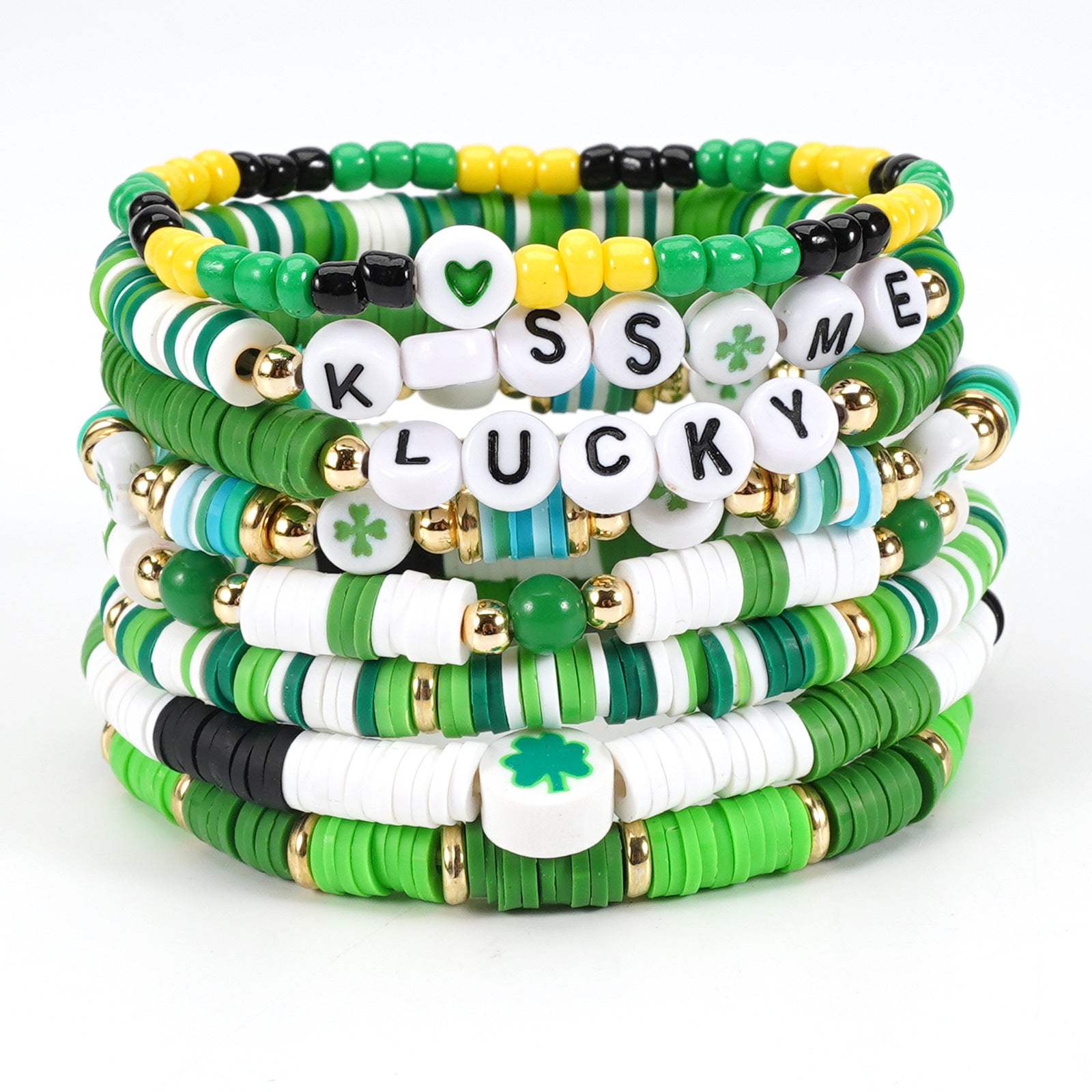 Irish St. Patrick's Day Bracelet Party Parade Green Lucky Clover Pendant Soft - product image 8