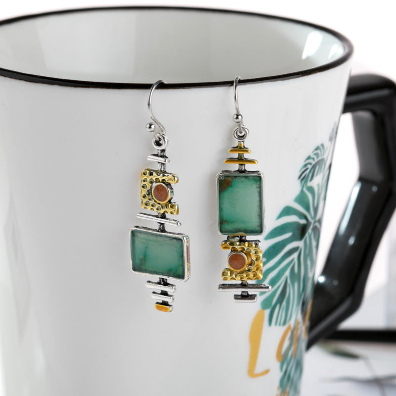 Turquoise Vintage Cross Earrings - product image 1