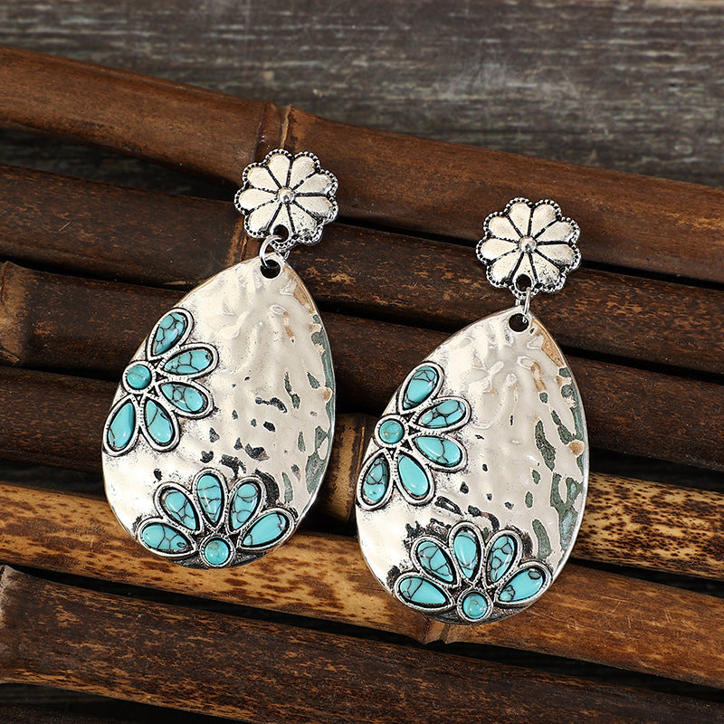 Turquoise Boho Vintage Earrings - product image 2