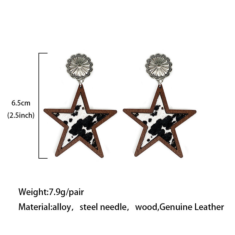 Western Cross Leather Earrings - product image 4