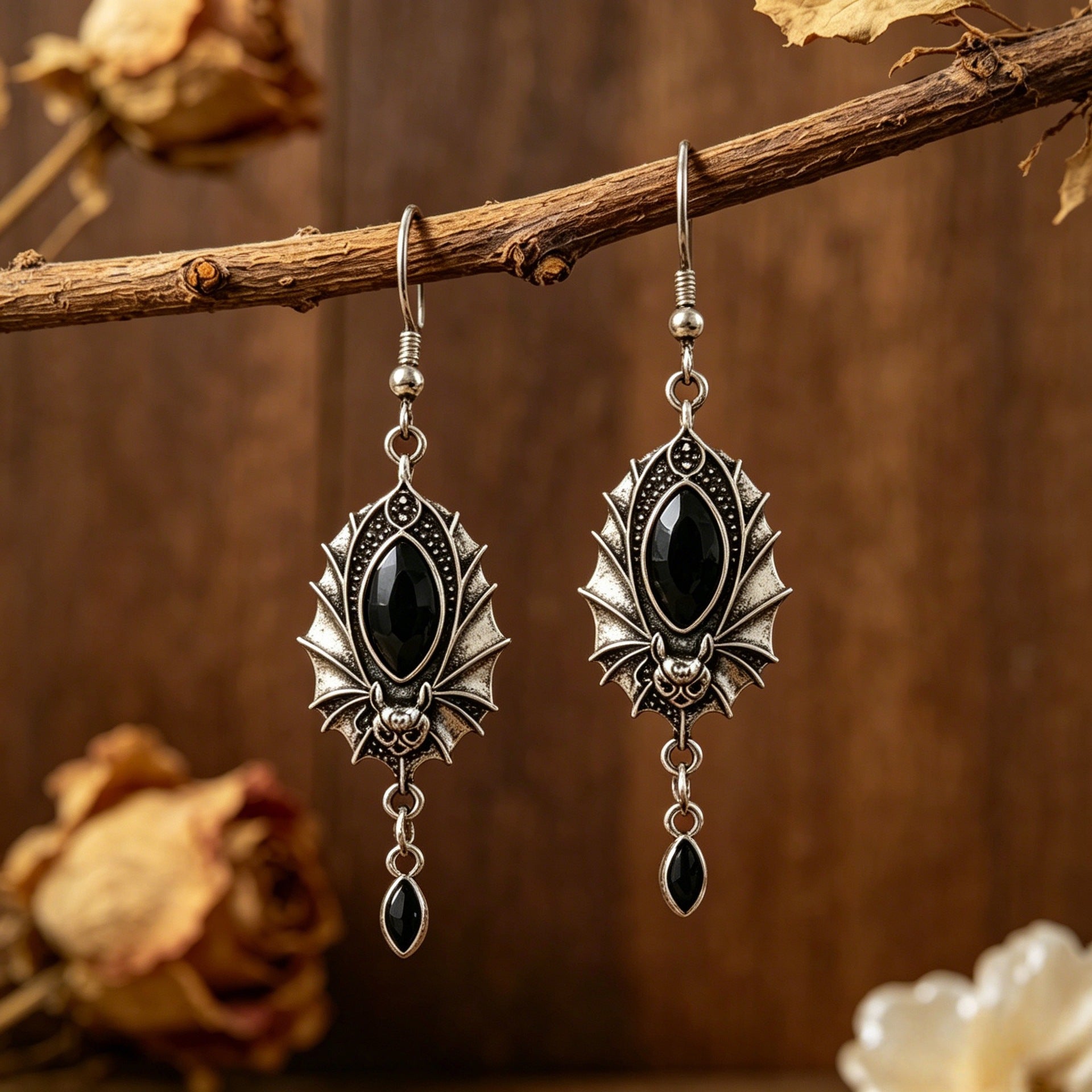 Vintage Cross Crystal Earrings - product image 1